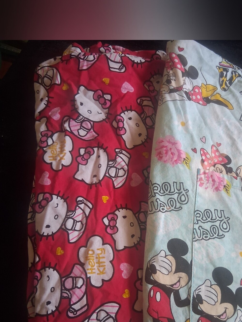 Hello Kitty and Minnie Red and Light Blue Work Scrub